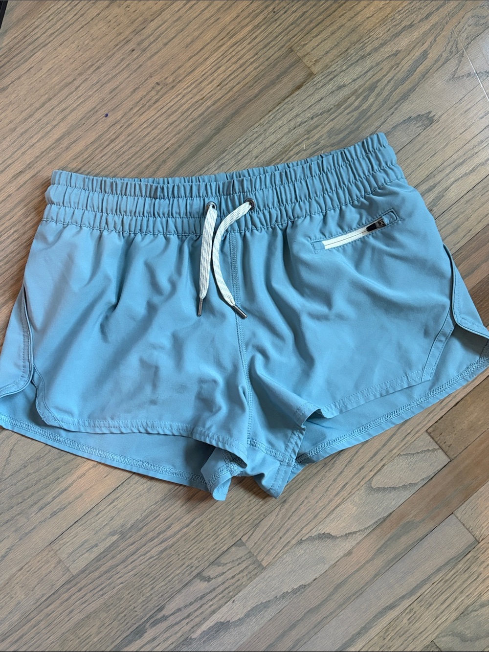Vuori Dusty Blue/Green Clementine Athletic Drawstring Shorts